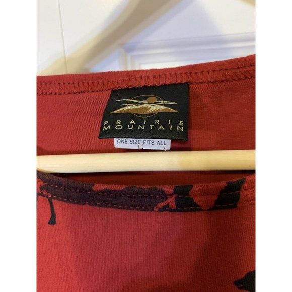 VTG T SHIRT ANIMAL‎ PRINT PRAIRIE MOUNTAIN SZ XL Men’s Red - Picture 2 of 6